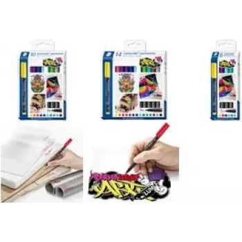 Pastāvīgais marķieris Staedtler Lumocolor 317 C10 Asorti krāsas 10 gab.