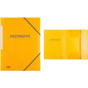 Dokumentu mape Elba Postmappe DIN A4 caurspīdīga dzeltena ar stūra stiprinājumiem