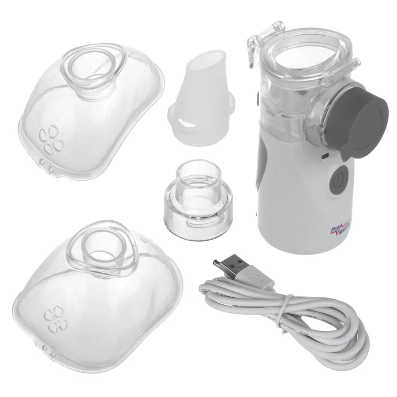 Pārnēsājams sietiņa inhalators ProMedix PR-835 USB smidzinātājs, ar baterijām darbināms pārnēsājams smidzinātājs