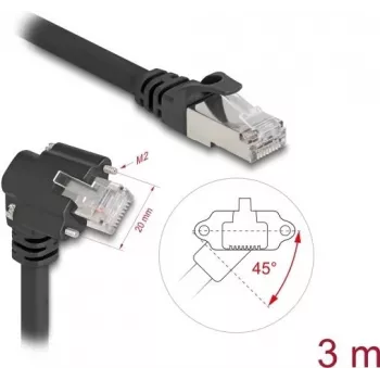 DeLOCK tīkla kabelis melns 3 m Cat6 S/FTP RJ-45