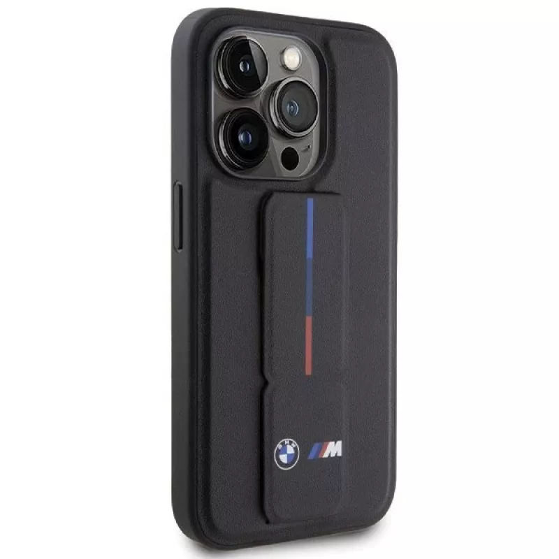 BMW | BMHCP15X22GSLK | Aizmugurējais vāciņš | Apple | iPhone 15 Pro Max | TPU, PC, Eko-āda | Melns