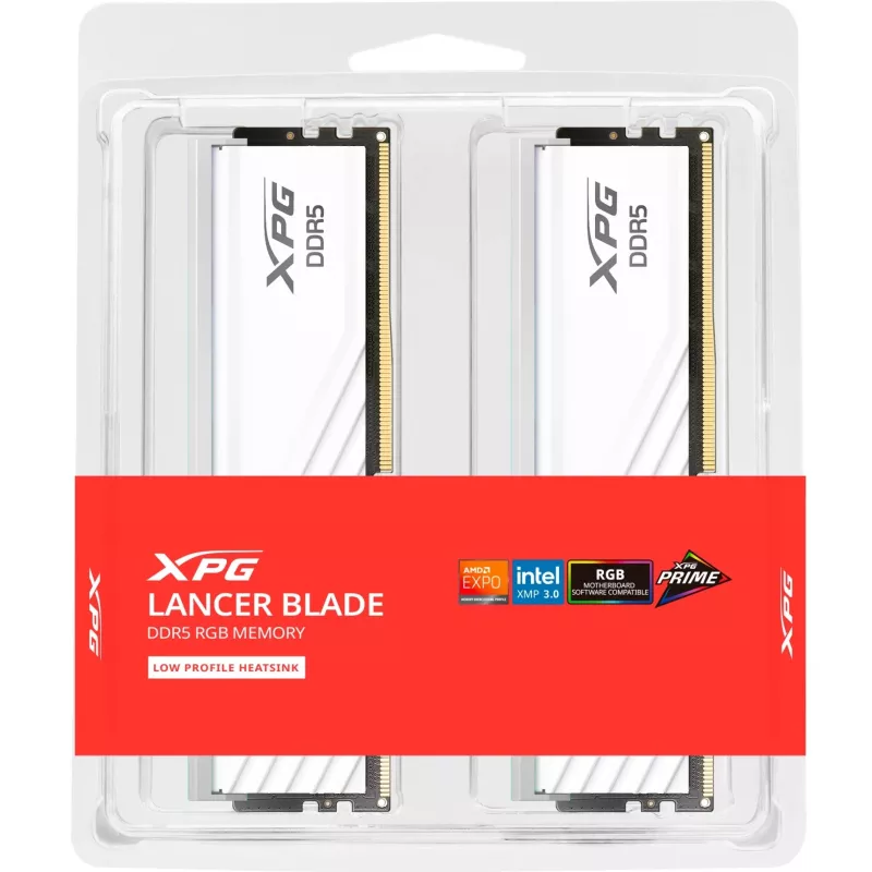 ADATA DIMM 16 GB DDR5-5600 (2x 8 GB) Dual-Kit (Balts, AX5U5600C468G-DTLABRWH, XPG Lancer Blade RGB, INTEL XMP, AMD EXPO) - 16 GB - DDR5