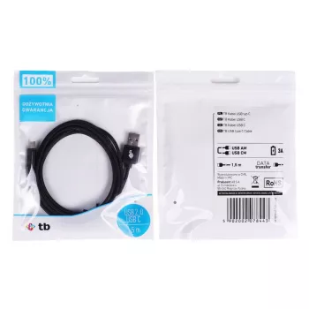 TB USB - USB C-kabelis 1,5 Melns (AKTBXKUCSBA150B)