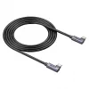 USB‑C kabelis Unitek C14147ABK01 90°–90° PD 100W 0,5 m, leņķveida pret leņķveida, melns