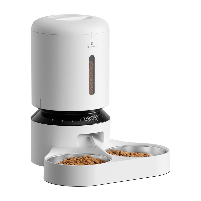 Pet feeder Aptel Granary with double bowl 5L, balta