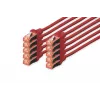 Tīkla kabelis Digitus CAT 6 S/FTP RJ-45 0,5 m sarkans