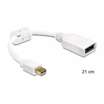 DisplayPort kabelis DeLOCK 65427 Mini DisplayPort 0.21 m Balts