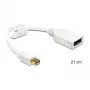 DisplayPort kabelis DeLOCK 65427 Mini DisplayPort 0.21 m Balts