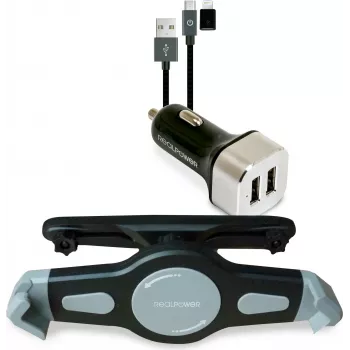Aktīvais turētājs RealPower Tablet Car Set 168188