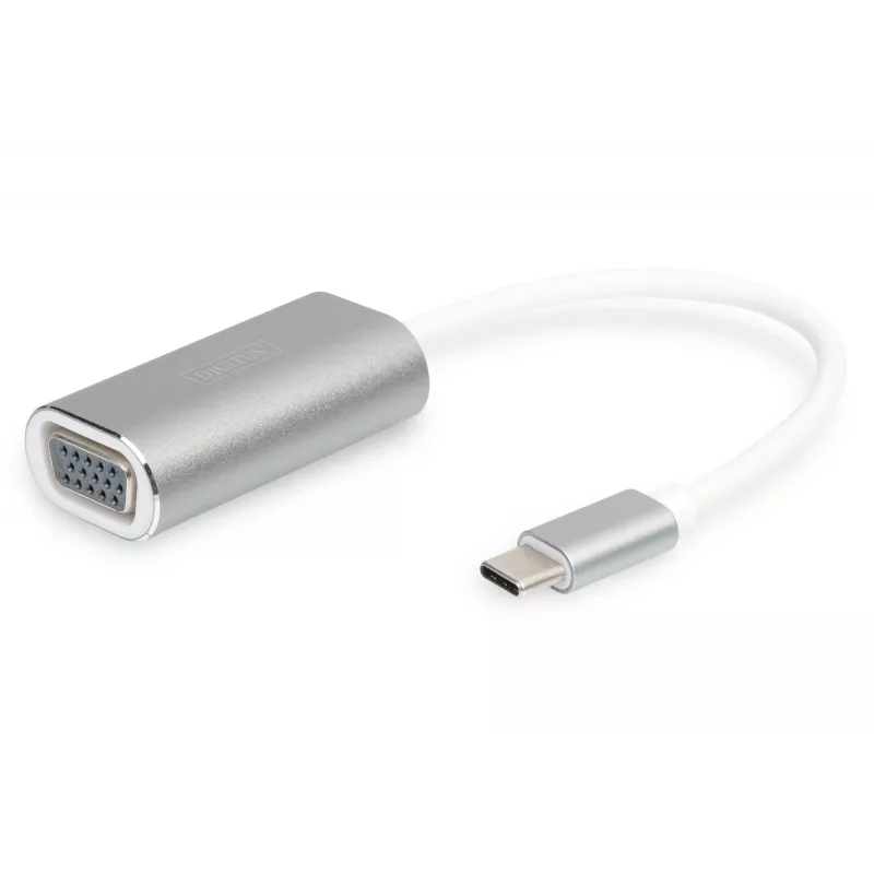 DIGITUS DA-70837 VGA 1080p FHD uz USB 3.0 Type-C adapteris, alumīnija