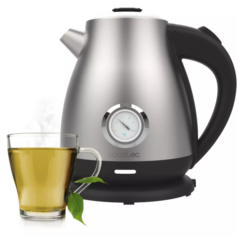 Cecotec Thermosense 620 Retro Steel Elektriskā tējkanna 1,7 L 2200 W Nerūsējošais tērauds