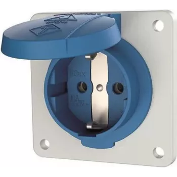 MENNEKES Elektrotechnik GmbH & Co. KG Schuko paneļa montāžas kontaktligzda 16A 2p+E 230V zila 11011F (11011F)