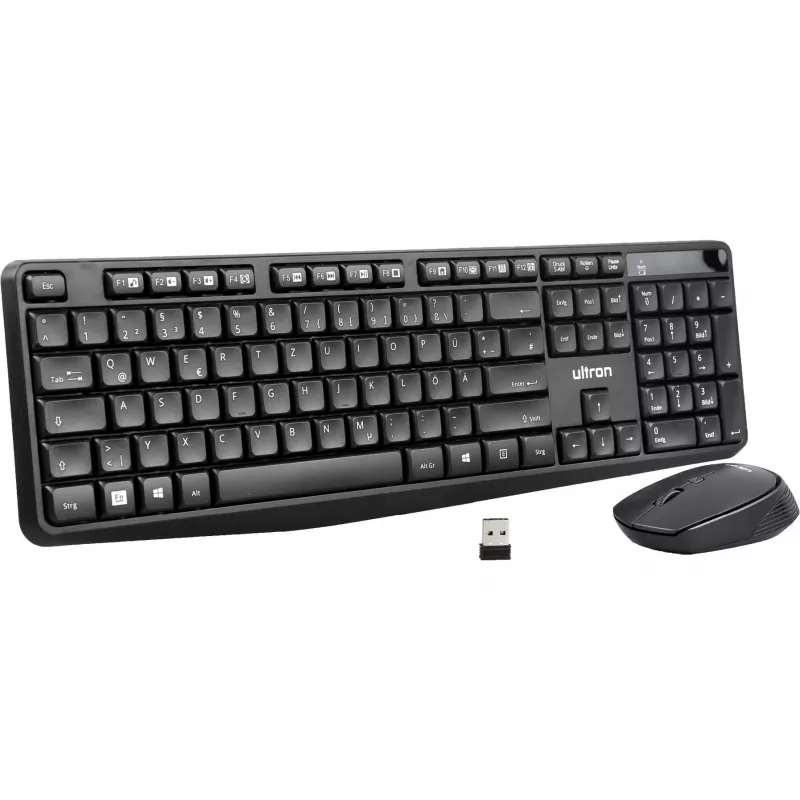 Ultron UMC300 Tastatūras un peles komplekts - RF bezvadu Vācu Melns (364180)