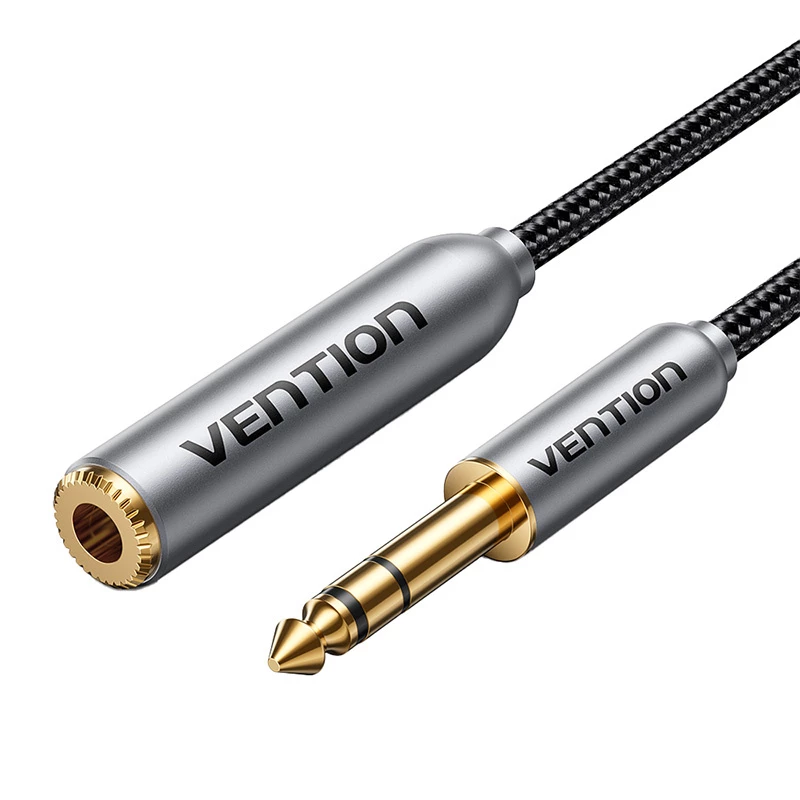 Audio kabelis Vention BCXHH 2m — 6,35 mm vīrišķais uz 6,35 mm sievišķo, 2 m garums