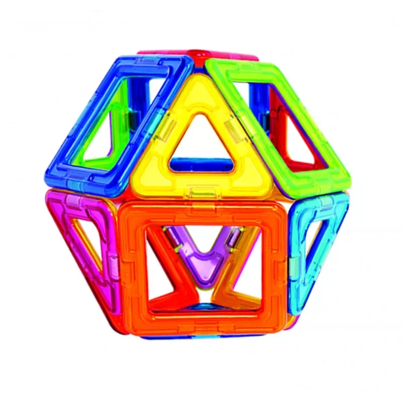 Magnētiskā konstrukciju komplekta MAGFORMERS 14 detaļu komplekts — 14 magnētiski ģeometriski bloki