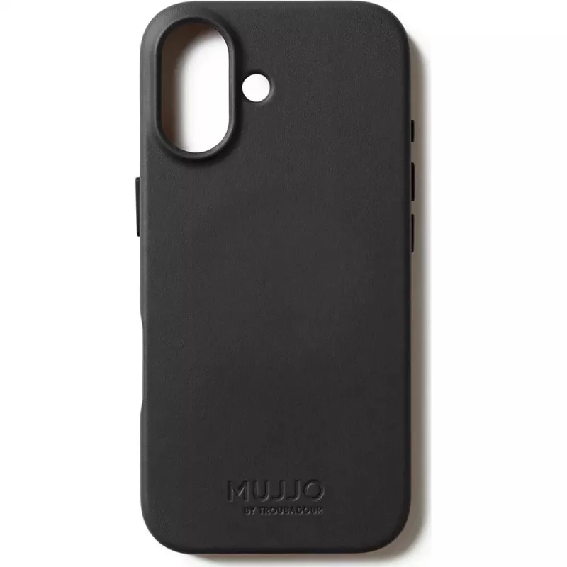 Mujjo Full Leather Case MagSafe vāciņš priekš iPhone 17 Melns