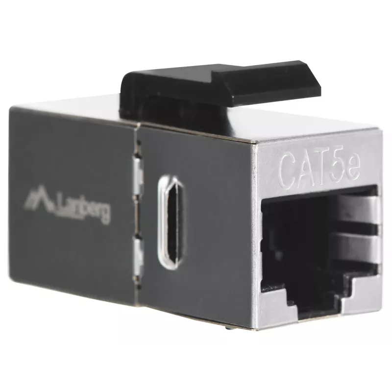 Keystone modulis LANBERG KSF5-3000 — Cat5e F/UTP plakanais kabelis, RJ-45 sievišķā tipa, melns