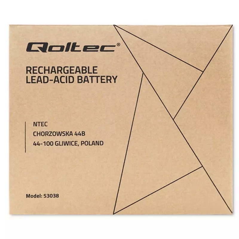 Qoltec 53038 AGM akumulators | 12V | 100Ah | maks. 1200A