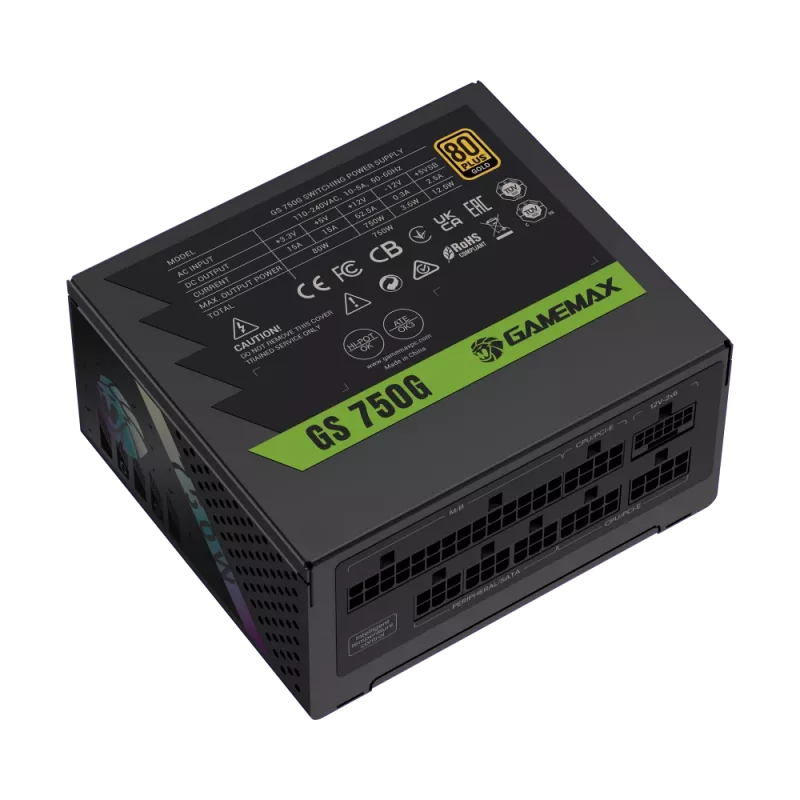 Gamemax barošanas bloks, 80 PLUS, Gold | GS 750G | 750 W