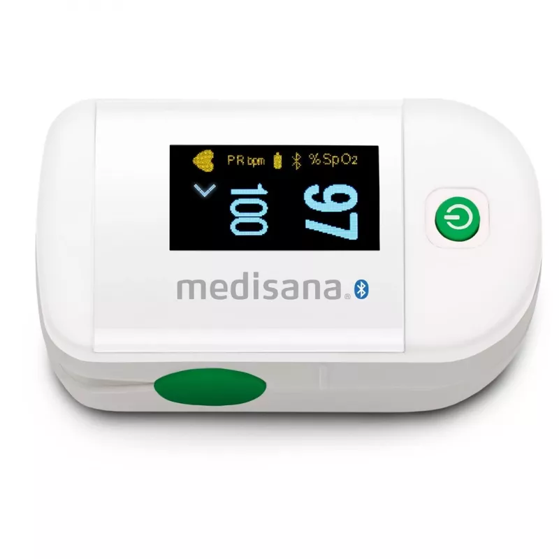 Medisana PM 100 Connect pulsoksimetrs, pelēks/balts