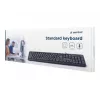 Tastatūra Gembird KB-U-103-RU Office USB QWERTY angļu krievu melna