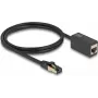 DeLOCK tīkla pagarinātāja kabelis RJ45 kontaktdakša uz RJ45 ligzdu Cat.8.1 S/FTP 1 m melns