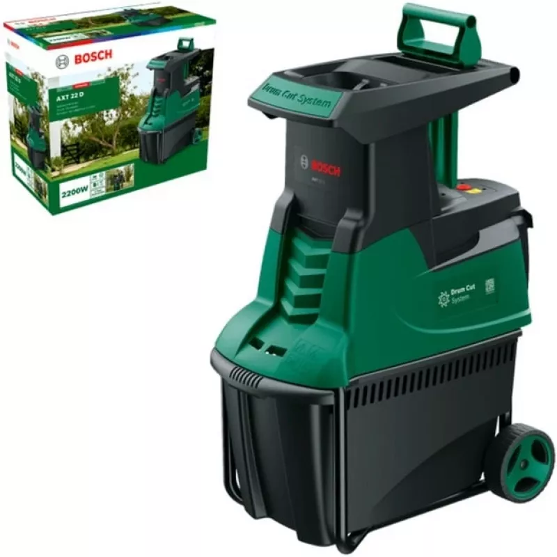 klusais smalcinātājs AXT 22 D, griešanas veltnis zaļš/melns, 2.200 W