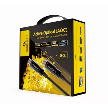Gembird CCBP-HDMI-AOC-80M-02 HDMI kabelis HDMI Type A (Standard) Melns
