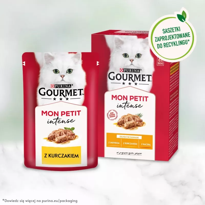 GOURMET Mon Petit Poultry Mix - mitrā kaķu barība - 6 x 50 g