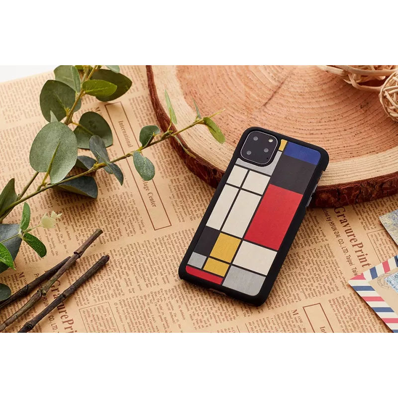 Viedtālruņa maciņš man and wood iPhone 11 Pro — koka melns aizsargvāciņš