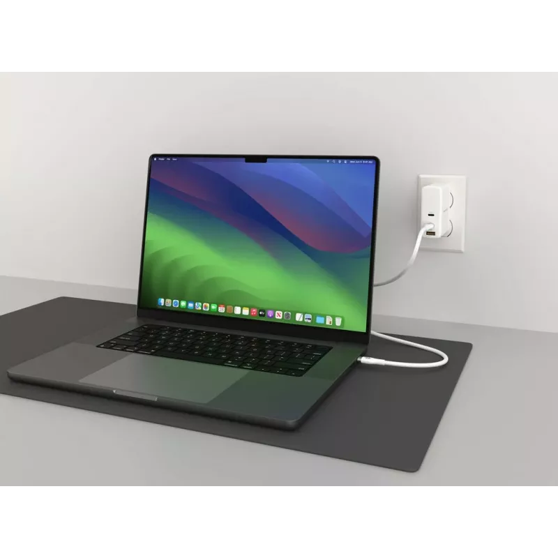HYPER HyperJuice 240W Silikona USB-C uz USB-C kabelis (3 pēdas/1 m) - Balts