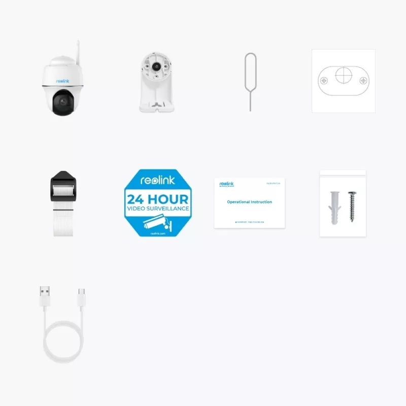 IP drošības kamera Reolink Argus B420 3MP āra akumulatora Wi‑Fi ar panoramēšanu un slīpumu, 5200 mAh, IP65, 110° skats