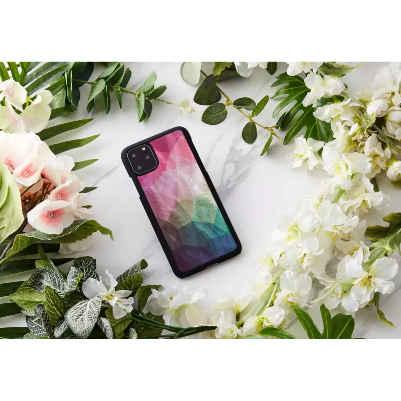 Aizsargājošs viedtālruņa maciņš iKins iPhone 11 Pro Max — Water Flower Melns