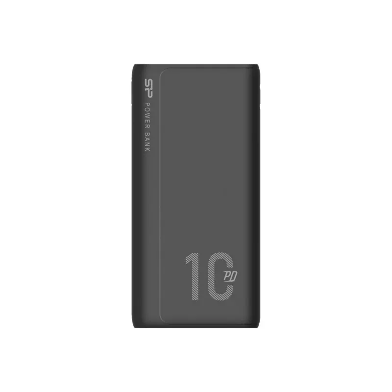 Portatīvais lādētājs Silicon Power QP15 10000 mAh, LiPo, 2x USB-A + 2x USB-C, Micro-USB ieeja, melns