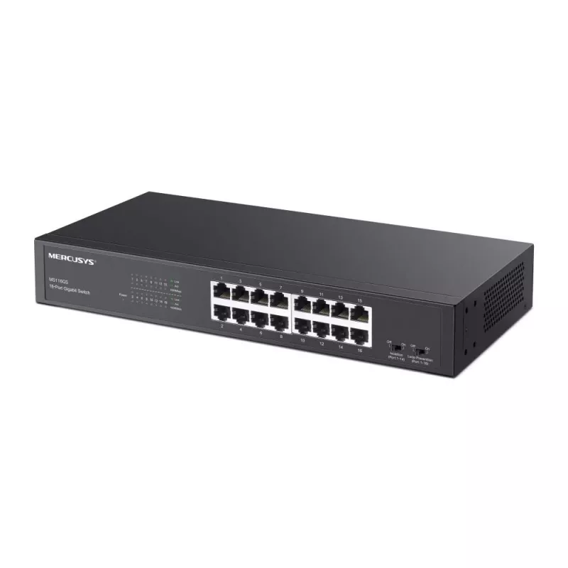 Mercusys MS116GS tīkla slēdzis Gigabit Ethernet (10/100/1000) Melns