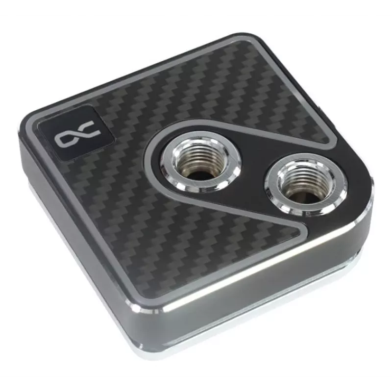 Ūdens bloks Alphacool Core 1 Aurora Carbon Brass Copper Nickel Black 72mm