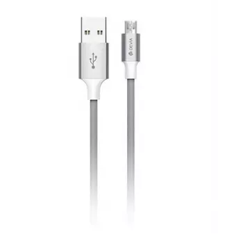 Micro USB vads Devia Pheez Series 5V 2.4A 2m — pelēks