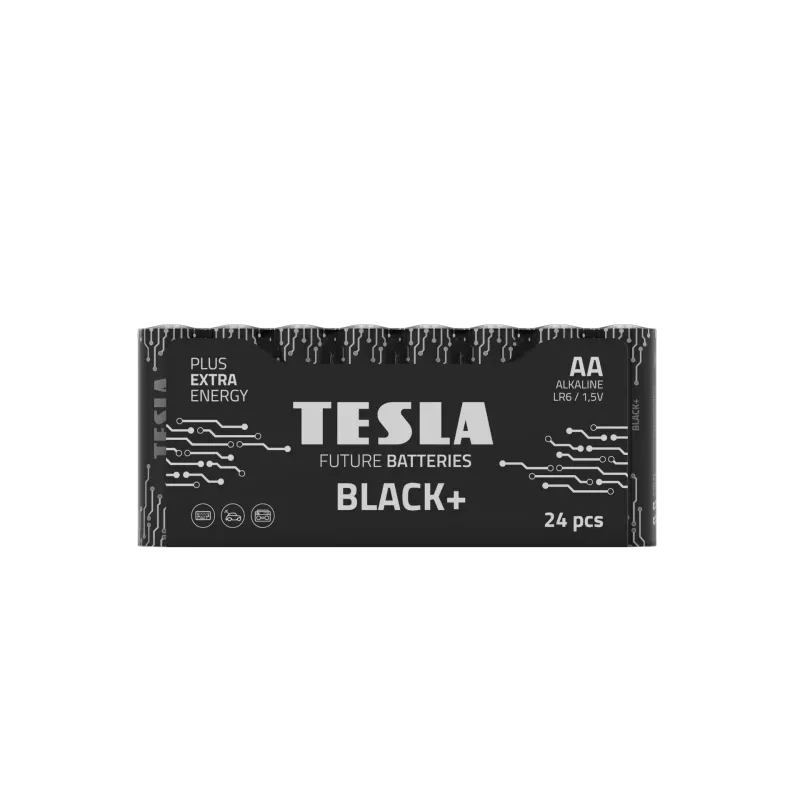 Batteries Tesla AA Melns+ R06 (24 gab.)