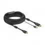 Video kabeļa adapteris DeLOCK 85968 10 m HDMI Type A DisplayPort USB Type-A Melns