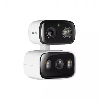 TP-Link Tapo C246D iekšējās / ārējās uzstādīšanas divu objektīvu grozāma novērošanas kamera, 2K 3MP (2304×1296), 125° platleņķa + 6 mm teleobjektīvs, IP65, Wi-Fi, microSD līdz 512 GB