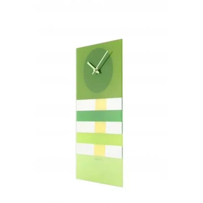 NeXtime klok 2855gn Bold Stripes, 19 x 38 cm, sienas, zaļš
