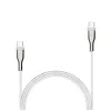 USB pītais kabelis FIXED FIXDB-CC12-WH 100W, balts, izturīgs pīts apvalks, datu un strāvas pārvade