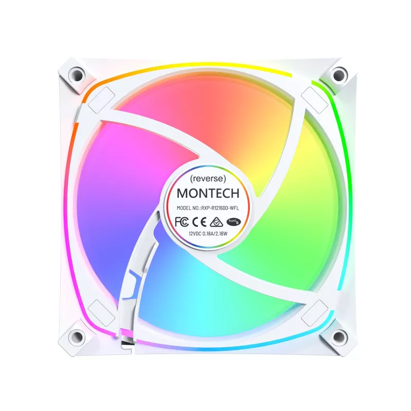 MONTECH RX120 PRO balts 120 mm ARGB korpusa ventilators