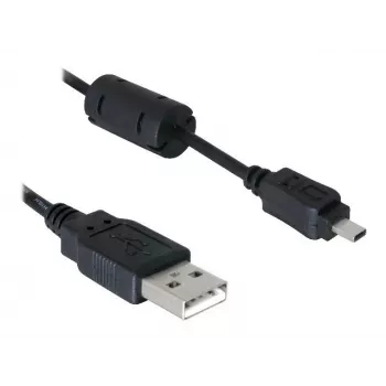 DeLOCK 82414 USB kabelis uz digitālās kameras savienotāju (Nikon 8-pin UC-E6), 1,83 m, melns
