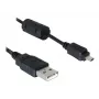 DeLOCK USB kabelis 1,83 m melns vīr./siev. niķeļa pārklājums