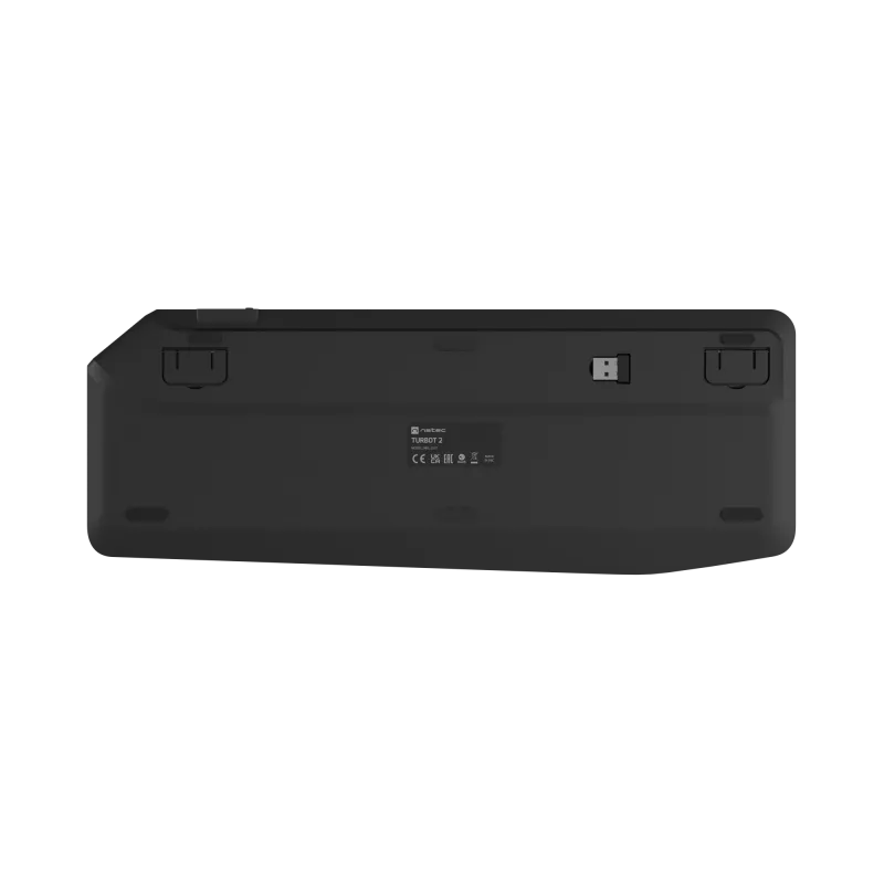 Natec Turbot 2 | Tastatūra | Bezvadu | US | Bluetooth | Melna/Pelēka