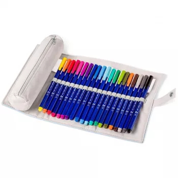 Flomāsters Staedtler triplus color 323 — dažādi šķiedras uzgaļi, 20 krāsas, 1 gab.
