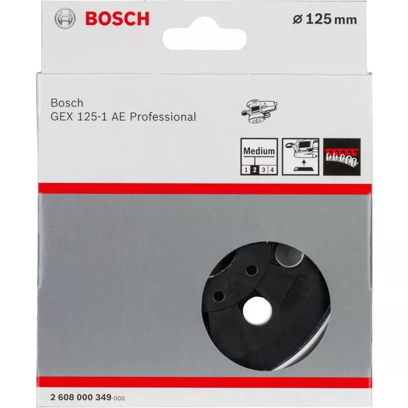 Bosch Accessories 2608000349 slīpēšanas disks vidēji ciets, 125 mm, priekš GEX 125-1 AE Diametrs 125 mm Piemērots (Sīkāka informācija) ekscentrslīpmašīnai GEX 125-1 AE