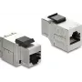 Keystone modulis DELOCK 90835, plakans RJ-45, sudrabains/melns, 16,2×35,9×19,6 mm