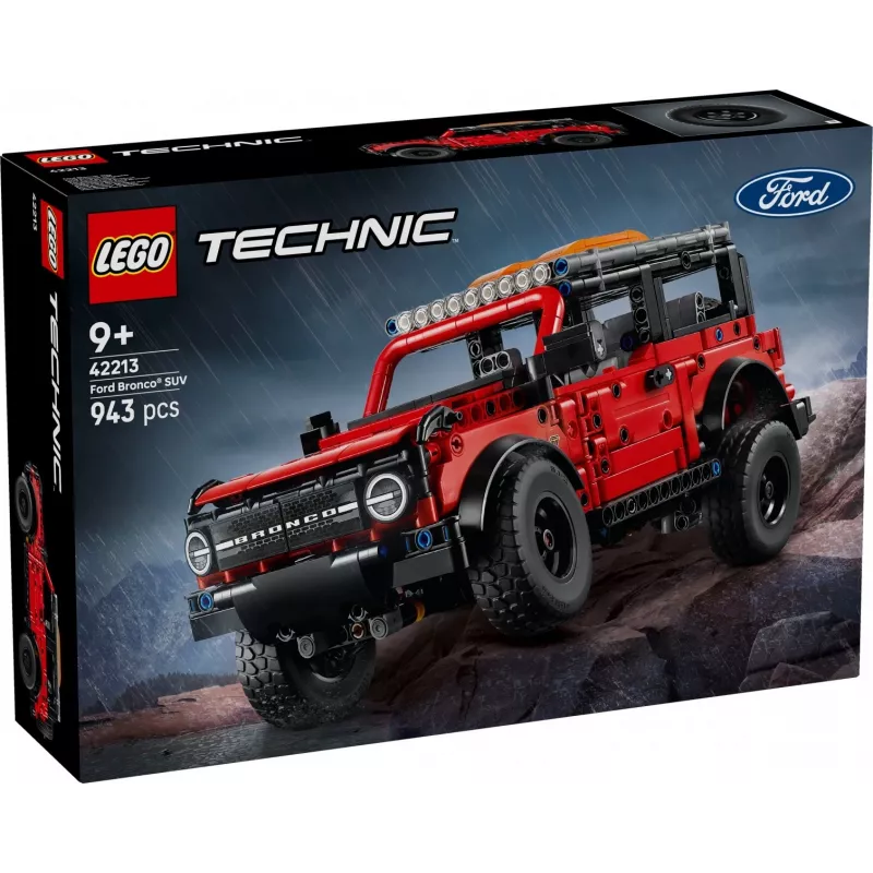 LEGO Technic konstrukciju komplekts Ford Bronco Off-Roader 4x4 modelis 42213 — 943 detaļas, vecums 9+